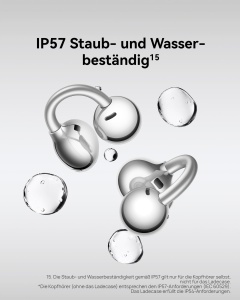 Casti audio HUAWEI FreeClip 2 S, Wireless, 5.1 g, Argintii - Img 6