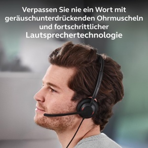 Casti audio Jabra Engage 50II Stereo cu 3 microfoane, cablu, noise cancelling - Img 5