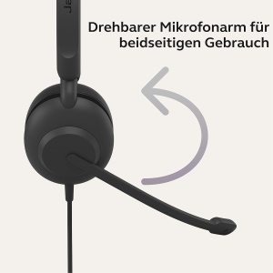Casti audio Jabra Evolve 10 cu microfon cu anulare a zgomotului, USB-A, negru - Img 6