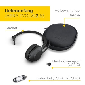 Casti audio Jabra Evolve2 65, mono, Bluetooth 5.0, noise cancelling, negru - Img 9