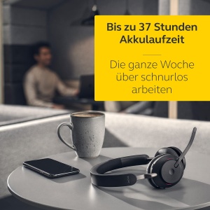 Casti audio Jabra Evolve2 65 Noise Cancelling, Bluetooth, Negru - Img 6