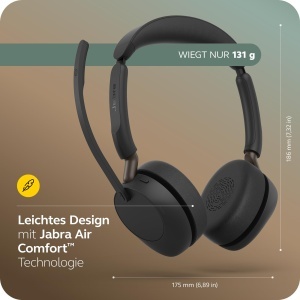 Casti audio Jabra Evolve3 65 Bluetooth, cu microfon, USB-C, ANC - Img 5
