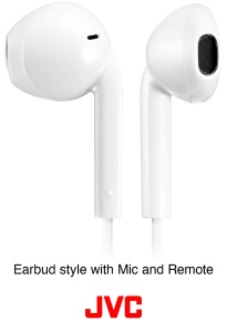 Casti audio JVC HAF17MW cu microfon si telecomanda, alb - Img 3
