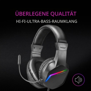 Casti audio Mars Gaming MH122, FRGB, over ear, ultrausoare, negru - Img 4
