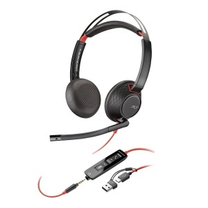 Casti audio Poly Blackwire 5220, Noise Cancelling, USB-CUSB-A3,5 mm, Negru