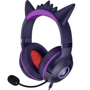 Casti audio Razer Kraken Kitty V2 Gengar Edition, RGB, sunet surround 7.1, mov