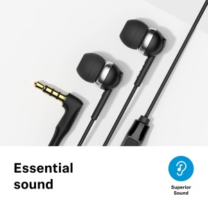 Casti audio Sennheiser CX 80S cu control in-line, design elegant, negru - Img 2