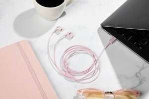 Casti audio Sennheiser CX 80U, USB-C, cu microfon, culoare Sakura - Img 2