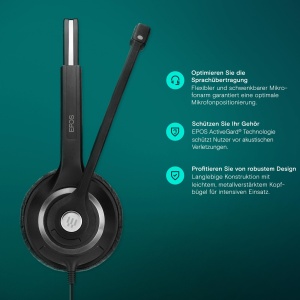 Casti audio Sennheiser Impact SC 260 USB MS II, microfon cu anulare zgomot, USB-A - Img 3