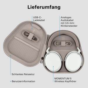 Casti audio Sennheiser Momentum 5 cu anulare activa a zgomotului, 57h autonomie - Img 9