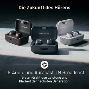 Casti audio Sennheiser Momentum True Wireless 4, Bluetooth 5.4, 30 ore autonomie, Alb Argintiu - Img 7
