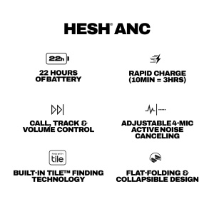 Casti audio Skullcandy Hesh ANC, Noise Cancelling, 22 ore autonomie, negru - Img 10