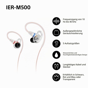 Casti audio Sony IER-M500 cu cablu, Hi-Res Audio, izolare fonica, disponibile in mai multe culori - Img 2