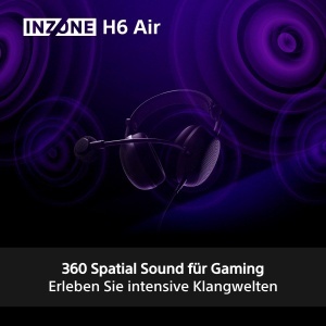 Casti audio Sony INZONE H6 Air, 360 Spatial Sound, design ultrausor, negru - Img 6