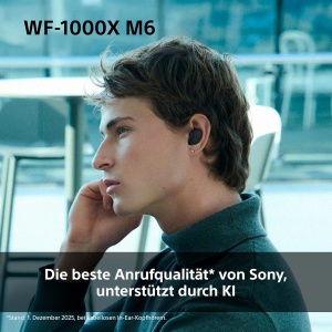 Casti audio Sony WF-1000XM6, Noise Cancelling, Bluetooth, Negru - Img 5