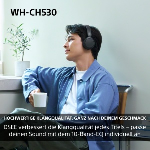 Casti audio Sony WH-CH530 Bluetooth, Negru, 55 ore autonomie, DSEE - Img 3