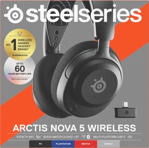 Casti audio SteelSeries Arctis Nova 5 Wireless - 60h autonomie, Negru, Multi-System - Img 10