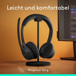 Casti Bluetooth fara fir Logitech Zone 300 cu microfon incl. anulare a zgomotului, compatibile cu Windows, Mac, Chrome, Linux, iOS, iPadOS, Android - Negru - Img 8