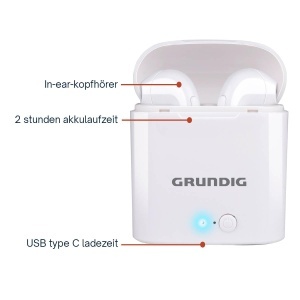 Casti Bluetooth Grundig In-Ear cu Incarcare USB-C si Autonomie 2 Ore - Img 3