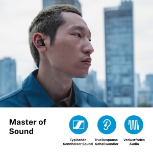 Casti Bluetooth Sennheiser Momentum True Wireless 4 Negru Graphite Noise Cancelling - Img 3