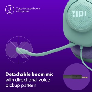 Casti gaming JBL Quantum 100M2 Over-Ear microfon detasabil compatibilitate multi-platforma Cyan - Img 5
