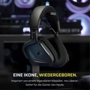 Casti Gaming Wireless Corsair Void v2 Dolby Atmos Bluetooth 70 ore autonomie Carbon - Img 2