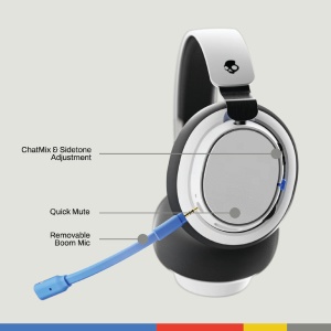Casti gaming wireless Skullcandy SLYR Pro WhiteBlue latenta redusa compatibilitate multipla - Img 2