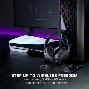 Casti Gaming Wireless Turtle Beach Stealth 500 Negru Bluetooth 40h Autonomie pentru PS5 PS4 PC - Img 2