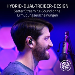 Casti in-ear Razer Moray Design Ergonomic Sunet Hi-Fi Negru - Img 3