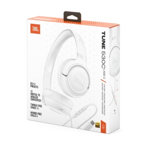 Casti JBL Tune 530C On-Ear cu microfon JBL Pure Bass pliabile cablu USB-C Alb - Img 6