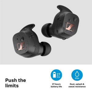 Casti Sennheiser Sport True Wireless - Casti intraauriculare Bluetooth pentru un stil de viata sportiv, ascultarea muzicii si efectuarea de apeluri cu functie acustica adaptabila si anulare a zgomotului, negru - Img 5