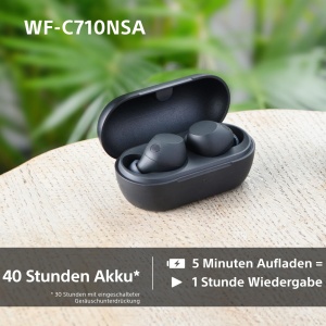 Casti Sony WF-C710NSA cu anulare a zgomotului cu adevarat wireless casti usoare control tactil conexiune multipunct IPX4 baterie de pana la 40 HR inca - Img 6