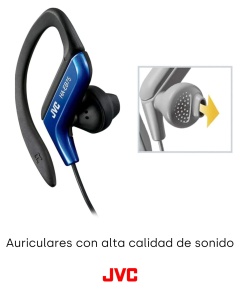 Casti sport JVC HA-EB75-AN interne culoare albastra - Img 4