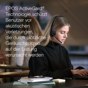 Casti USB EPOS C10 cu microfon, casti cu fir cu conexiune USB-C simpla si flexibila si tehnologie EPOS BrainAdapt. - Img 6