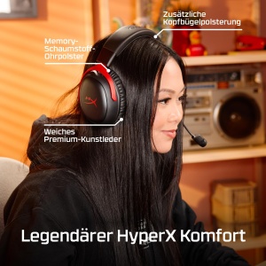 Casti Wireless Gaming HyperX Cloud III S, Multiplatforma, 2.4GHz, Bluetooth, Durata de viata a bateriei de pana la 120 de ore, 2.4GHz, Driver de inclinare de 53 mm, Microfon detasabil de 10 mm - Negru - Img 8