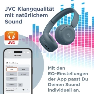 Casti wireless JVC HA-S59W-A Retro Blue 50 ore autonomie Bluetooth 53 - Img 6