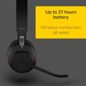 Casti wireless pentru PC Jabra Evolve2 65 - Anulare a zgomotului Casti mono certificate Microsoft Teams cu baterie de lunga durata - Adaptor Bluetooth USB-A - Negru - Img 5