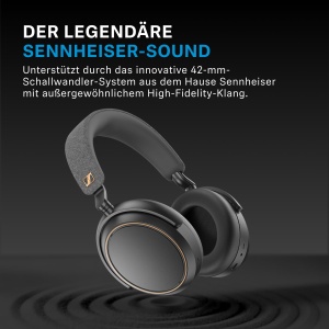 Casti wireless Sennheiser MOMENTUM 4 Noise Cancelling Bluetooth 60h autonomie NegruCupru - Img 3