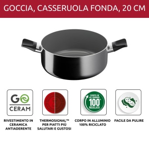 Castron Supa Lagostina Goccia 20 cm, Antiaderent, Inductie, Eco-friendly - Img 2