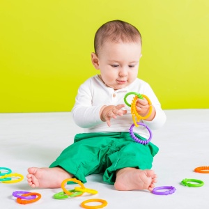 Catarama pentru carucior Bright Starts Lots of Links, 24 Fun Links, usor de curatat - Img 5