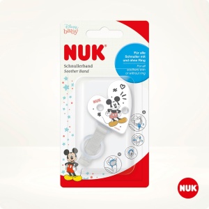 Catarama pentru suzete NUK Mickey Maus cu sistem de prindere simplu, design modern - Img 5