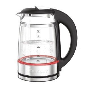 Cazan cu apa Cuisinart 1,7L, 3KW, sticla si otel inoxidabil