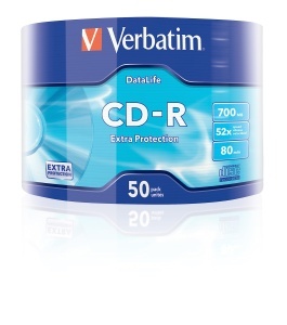 CD-R Verbatim 700MB 52x, 50 bucati, cu extrasiguranta - Img 2