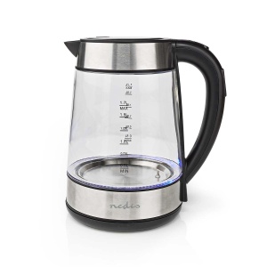 Ceainic - 1,7 l - Sticla - Transparent - 60,70,80,90,100 degC - Afisaj temperatura - Pivotare 360 de grade - Element de incalzire ascuns - Controler Strix - Protectie la fierbere - Img 1