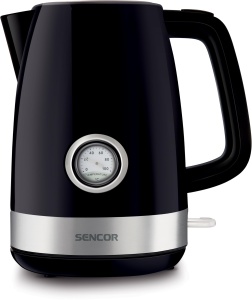 Ceainic electric cu indicator luminos aprins, 1,7 l, capacitate: 2150 W, negru Sencor SWK 1898BK
