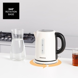Ceainic electric Taurus Vintage Compact Cream | 2400 W | 1 L | Baza 360deg | Oprire automata | LED | maner ergonomic | Viziera de apa | Otel inoxidabil | Cutit de cupa | Crema - Img 7