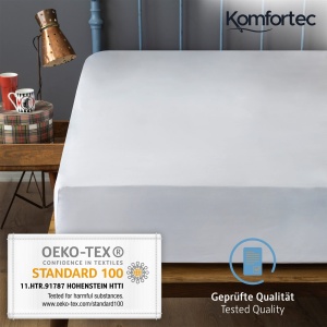 Cearsaf Komfortec Jersey 90x200 cm, 100% Bumbac, Alb - Img 7