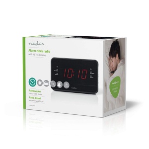 Ceas digital cu radio Nedis - 20 presetari AMFM, proiectie ora, snooze, negru - Img 6