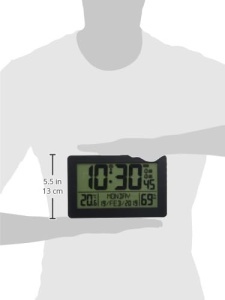 Ceas digital de perete TFA Dostmann 60.2557.01, negru, cu alarma si termometru - Img 6