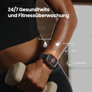 Ceas inteligent Amazfit Active 2, 43mm, AMOLED, GPS, 10 zile autonomie, banda din piele neagra - Img 3